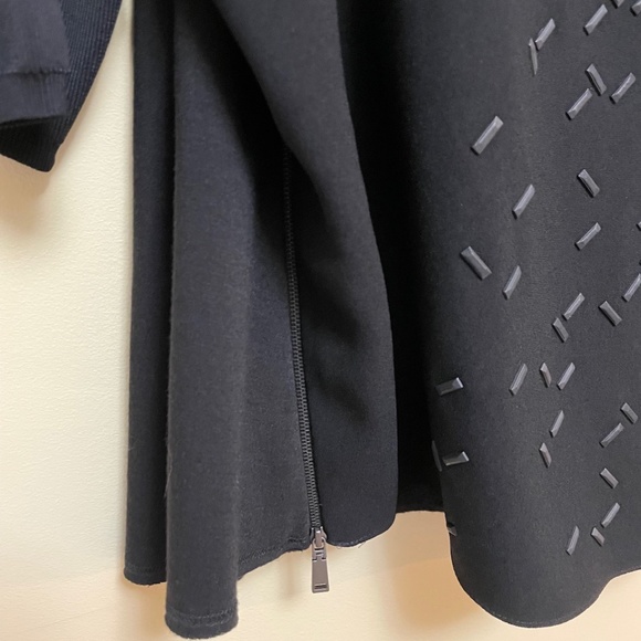 Elie Tahari. The Celeste knit, beaded, zipper, multi-fabric sweater  M-L - Picture 3 of 12